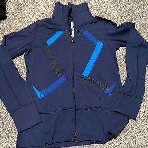 Lululemon zip up sweatshirt jacket patchwork blue 6